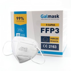 Mascarillas FFP3 Galmask (1 unidad) Fabricadas en España CE 2163 - 99% de protección